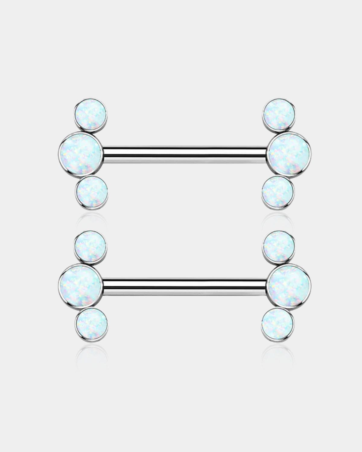 2Pcs Internally Threaded Titanium Nipple Barbell Pair