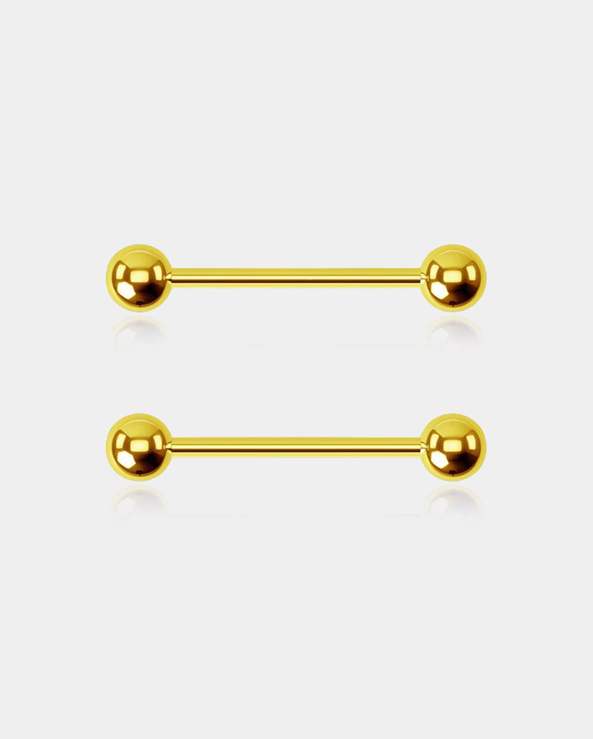 2PCS Internally Threaded Titanium Nipple Rings Pack