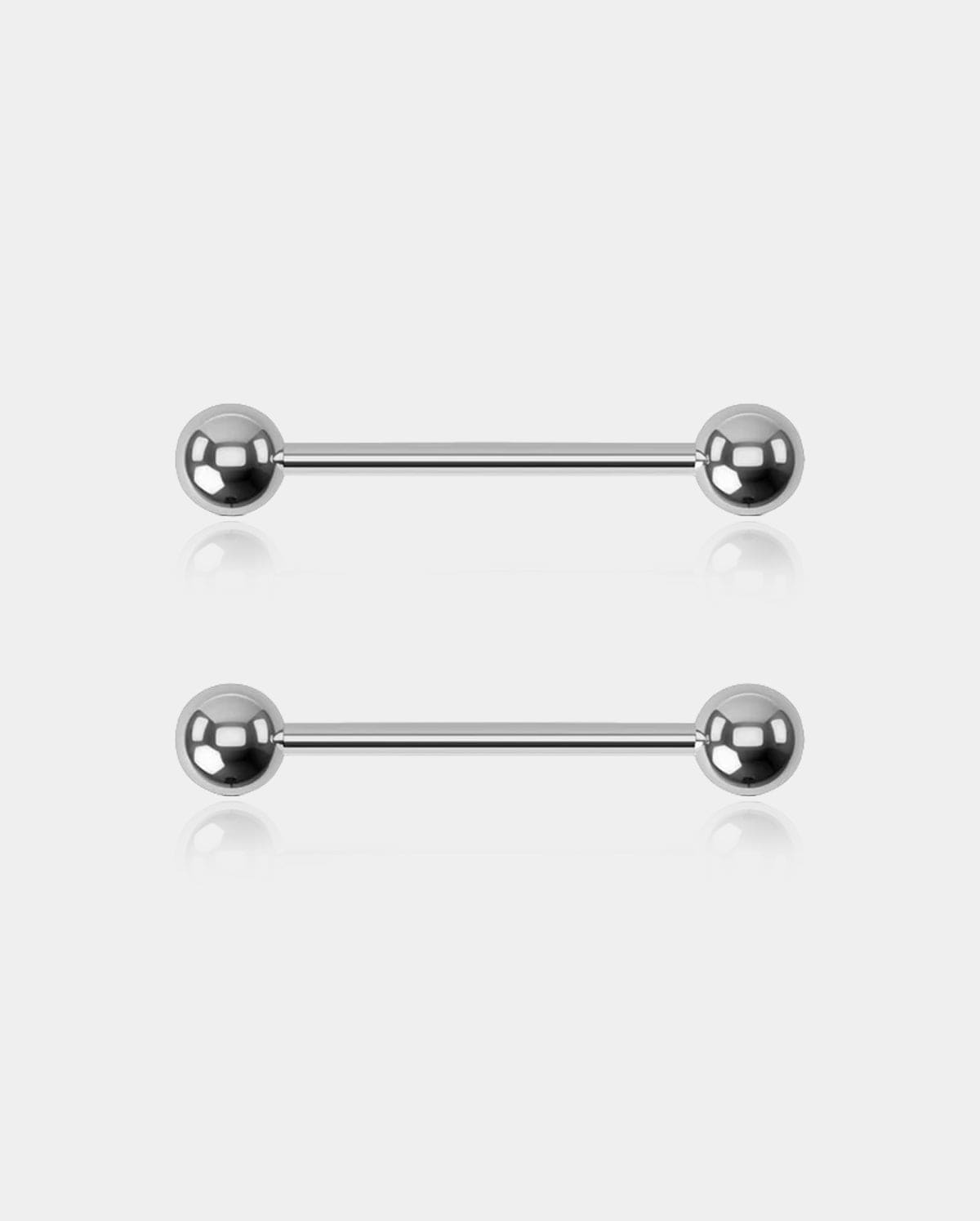 2PCS Internally Threaded Titanium Nipple Rings Pack