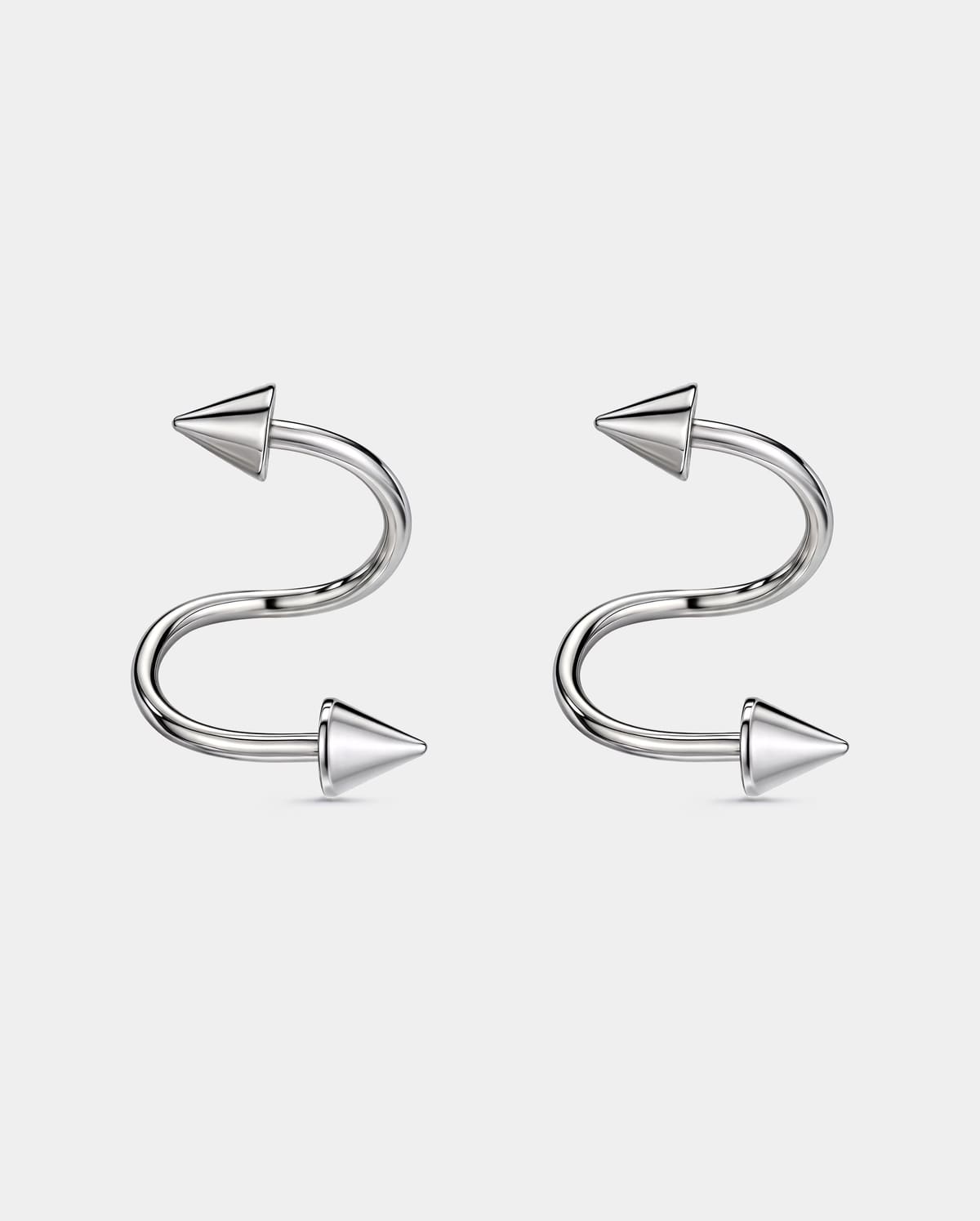 2PCS Spike S-Shaped Curved Barbell