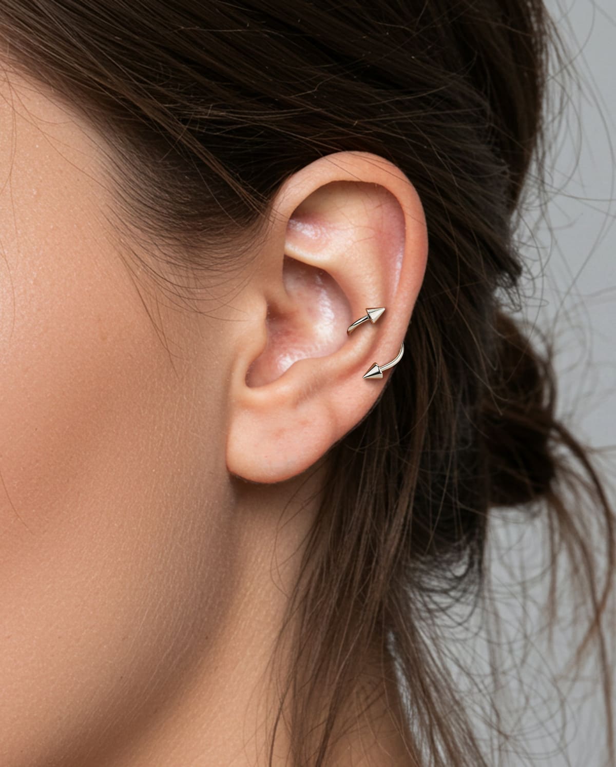 2PCS Spike S-Shaped Curved Barbell
