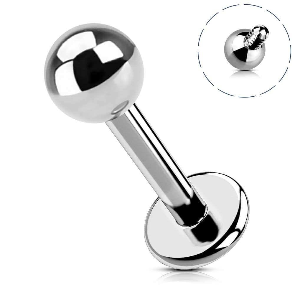Ball Internally Threaded Titanium Lip Stud