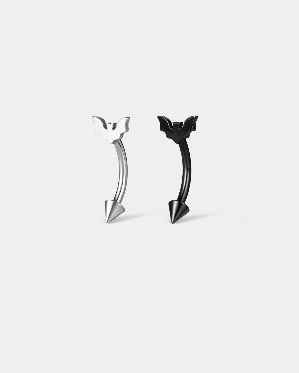 Bat Internally Threaded Titanium Rook Eyebrow Piercing