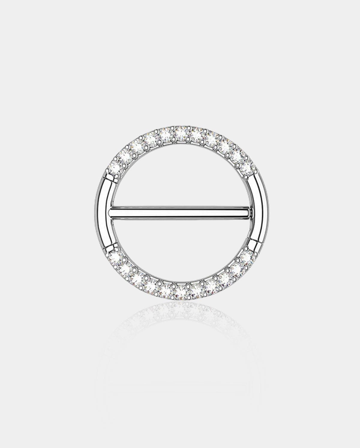 Circular CZ Clicker Nipple Shield Jewelry