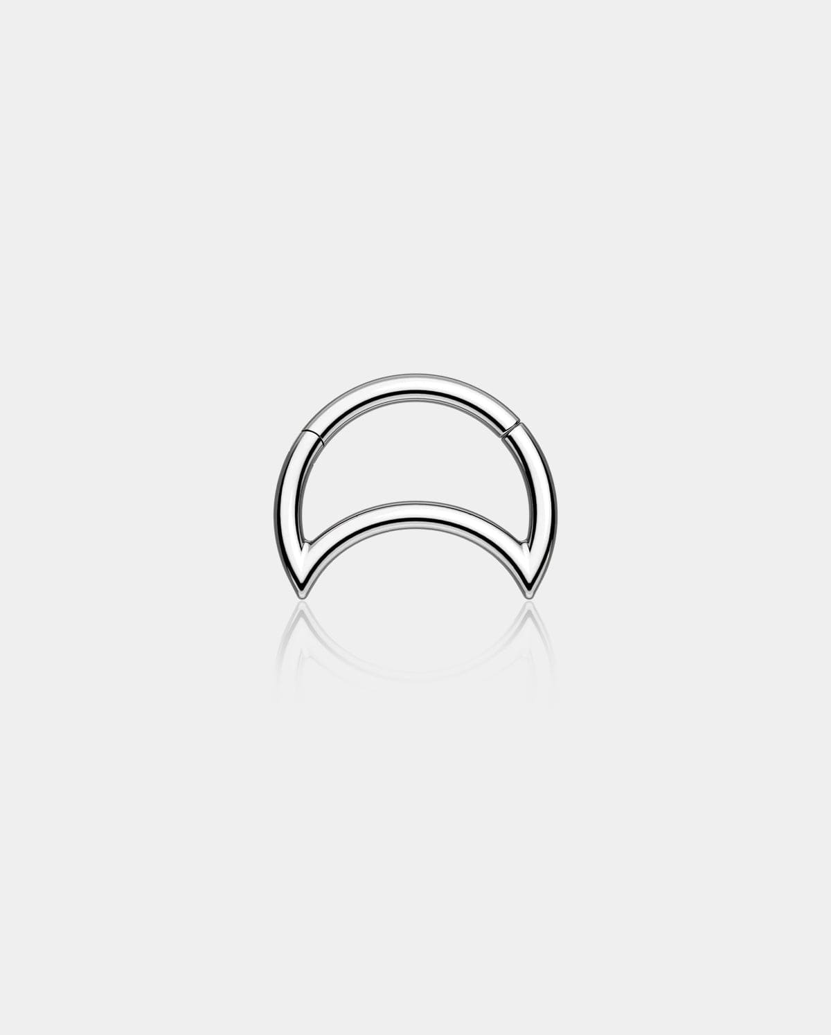 Crescent Moon Titanium Septum Ring