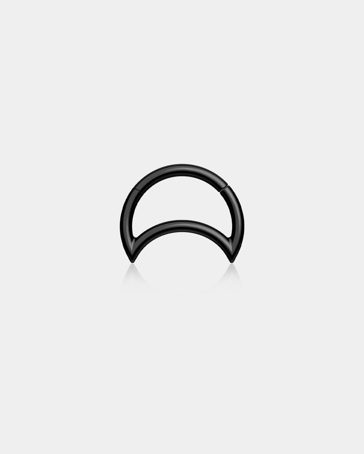 Crescent Moon Titanium Septum Ring