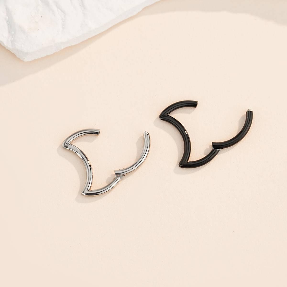 Crescent Moon Titanium Septum Ring