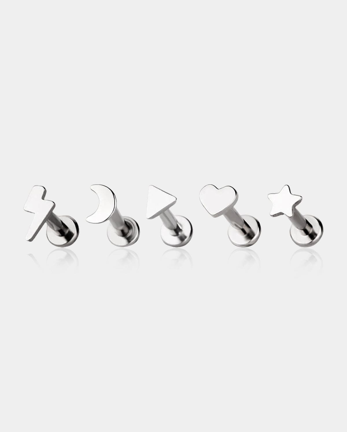 Cute Shape Titanium Internally Threaded Helix Stud