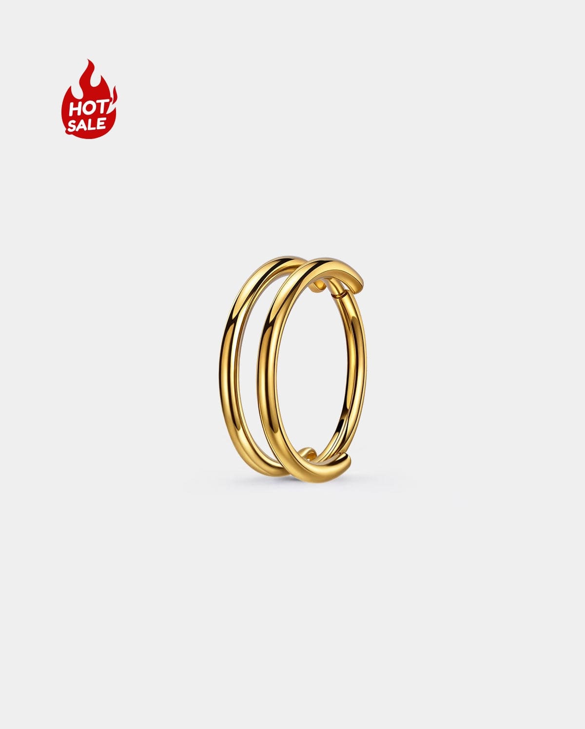 Parallel Double Hoop Nose Ring