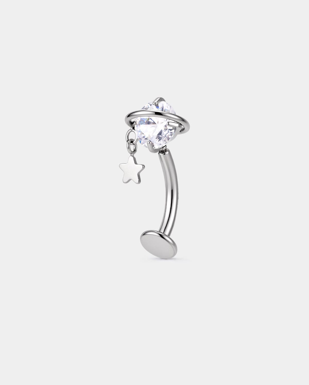 Planet Threadless Floating Titanium Belly Ring