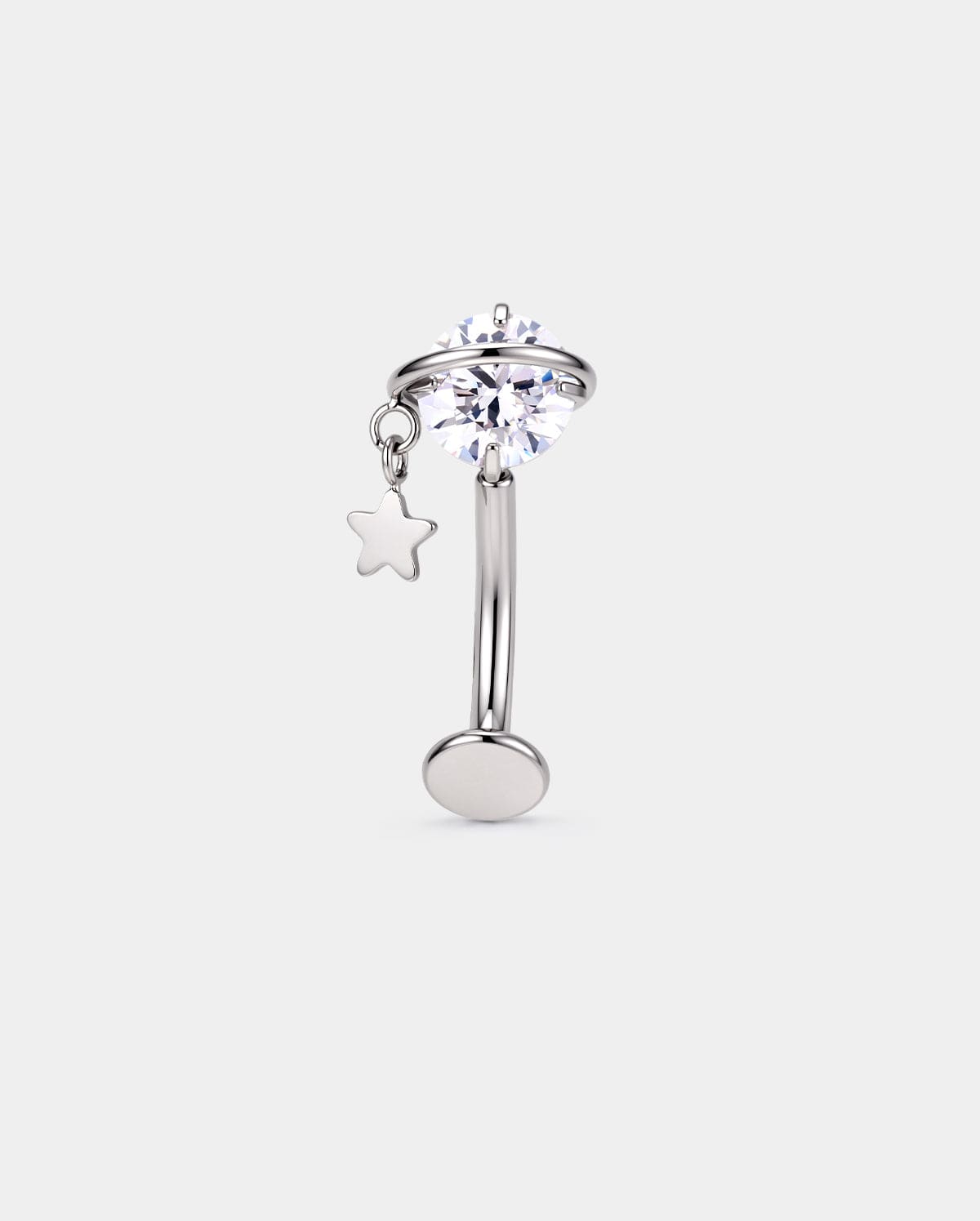 Planet Threadless Floating Titanium Belly Ring