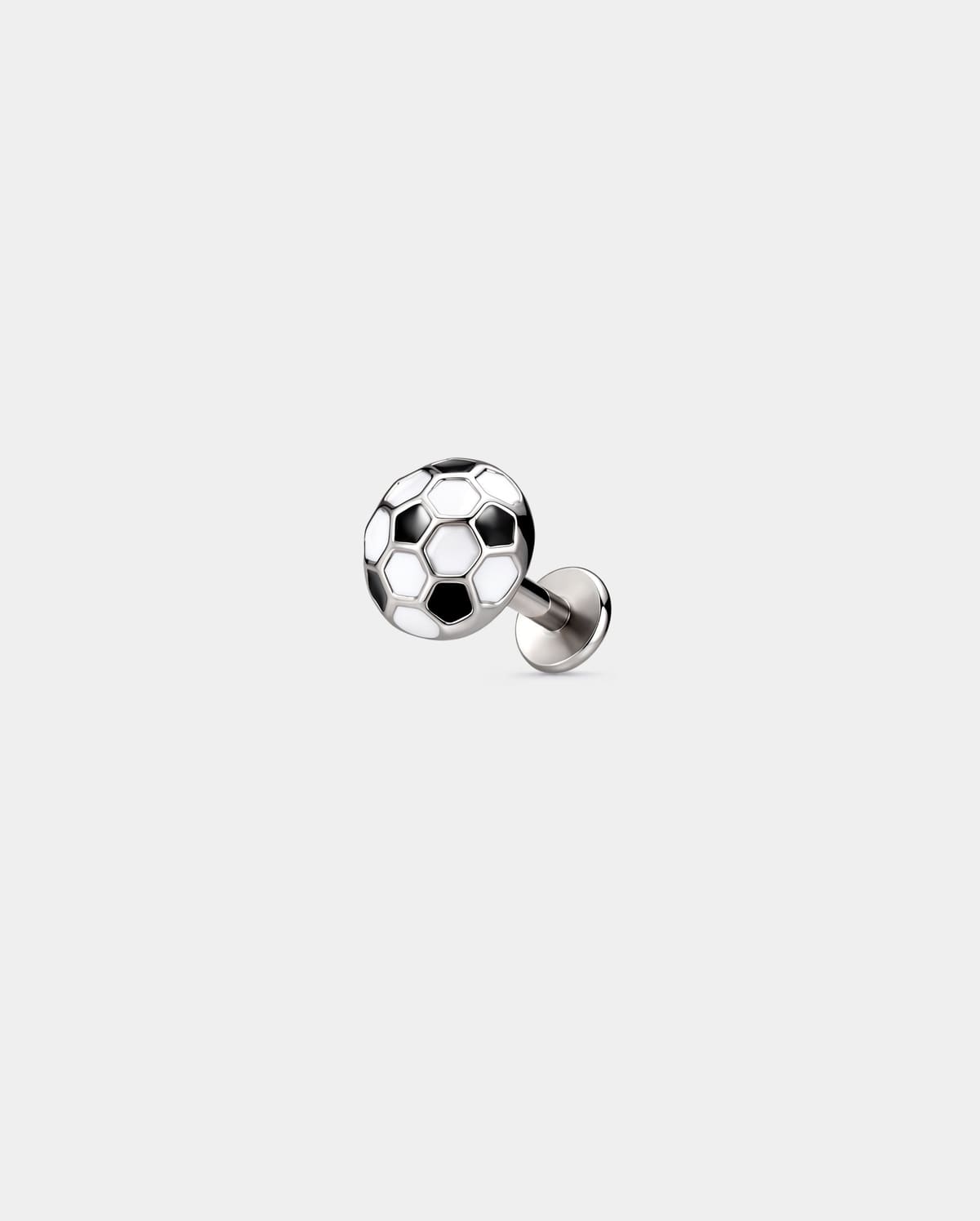 Soccer Ball Threadless Cartilage Stud