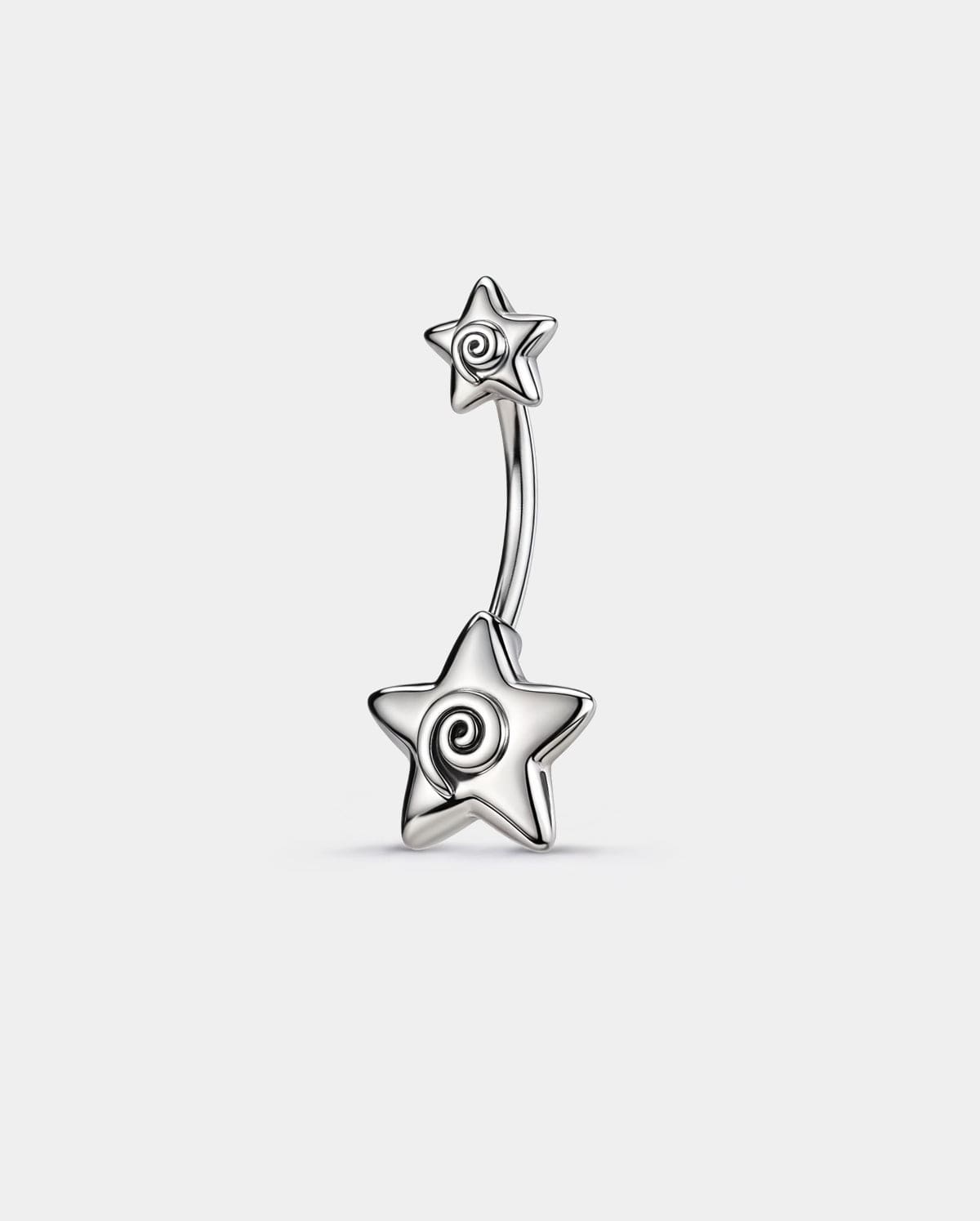 Spiral Star Belly Button Ring