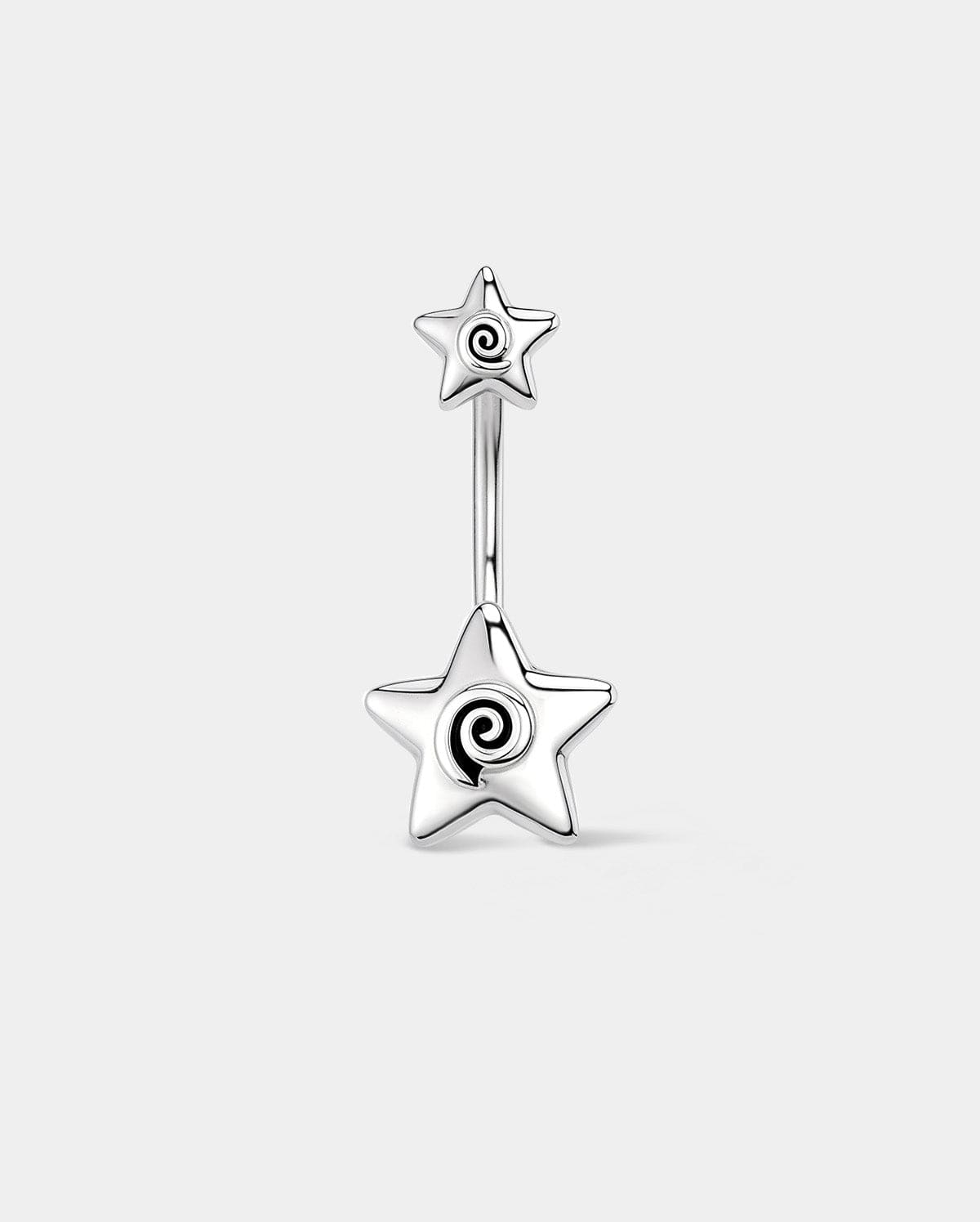 Spiral Star Belly Button Ring