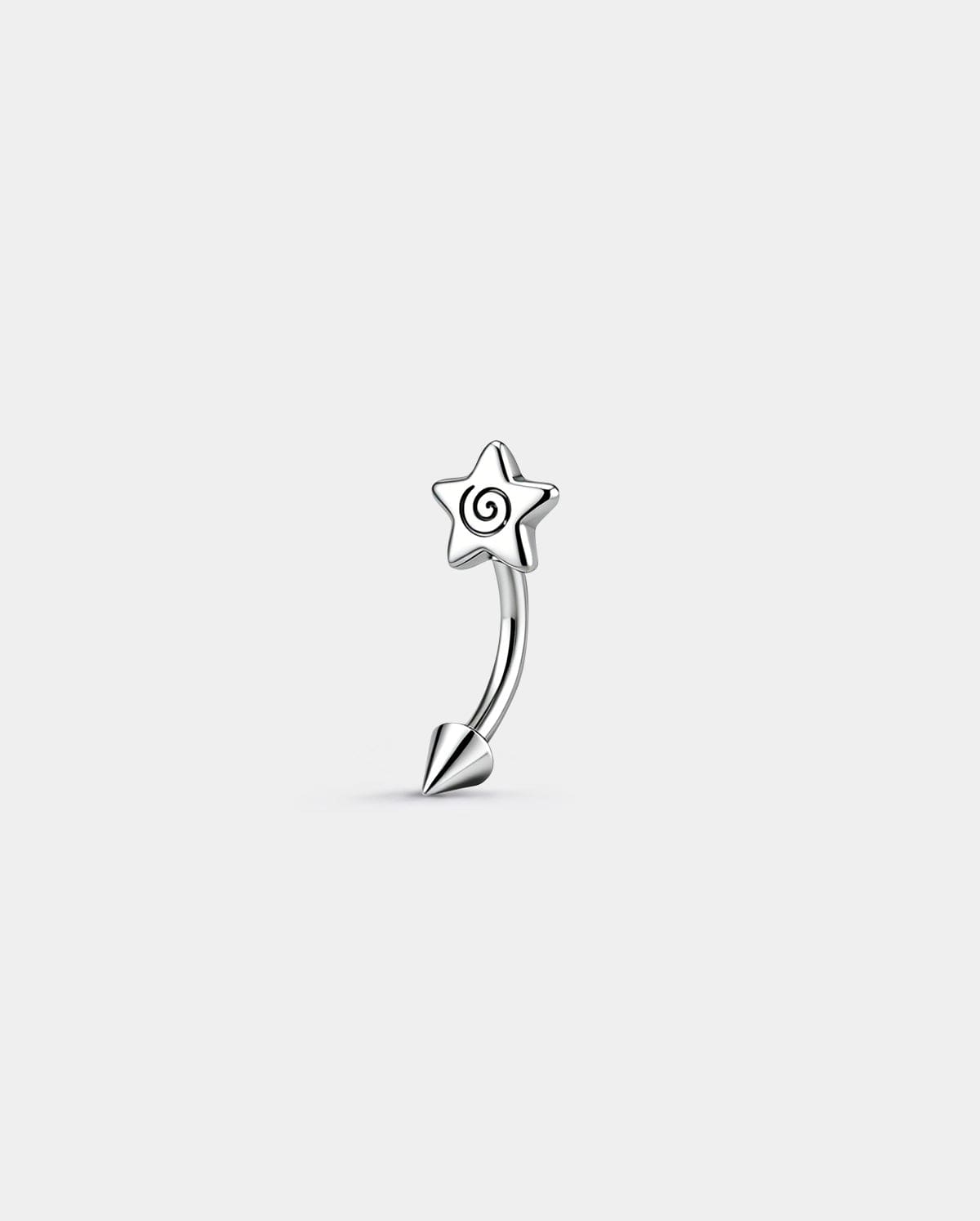 Spiral Star Eyebrow Stud