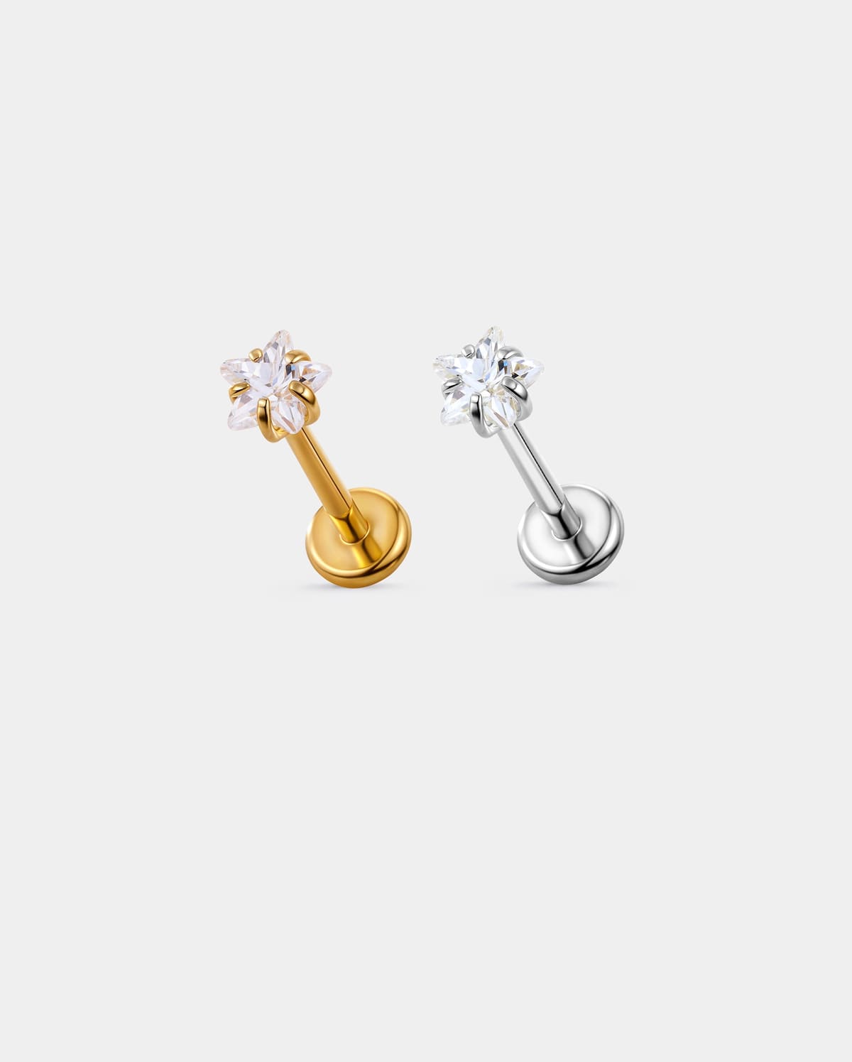 Star CZ Titanium Threadless Nose Stud