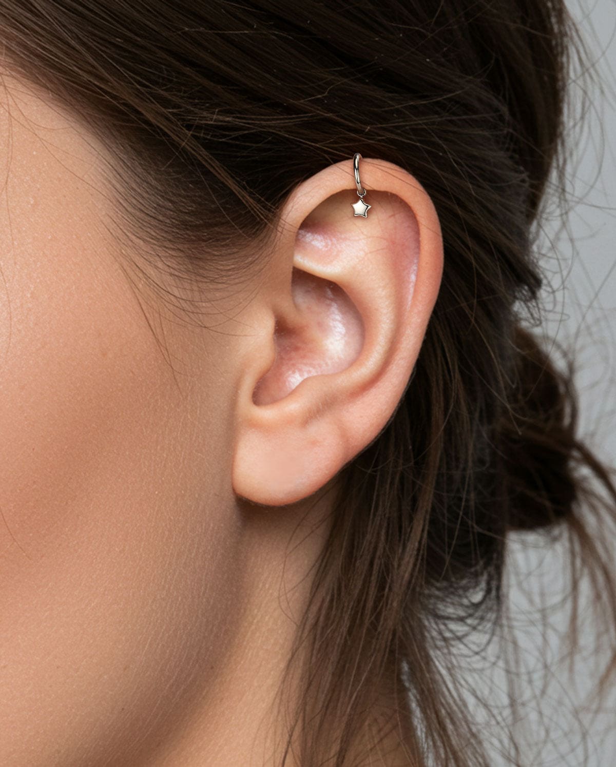 Star Dangle Titanium Helix Hoop