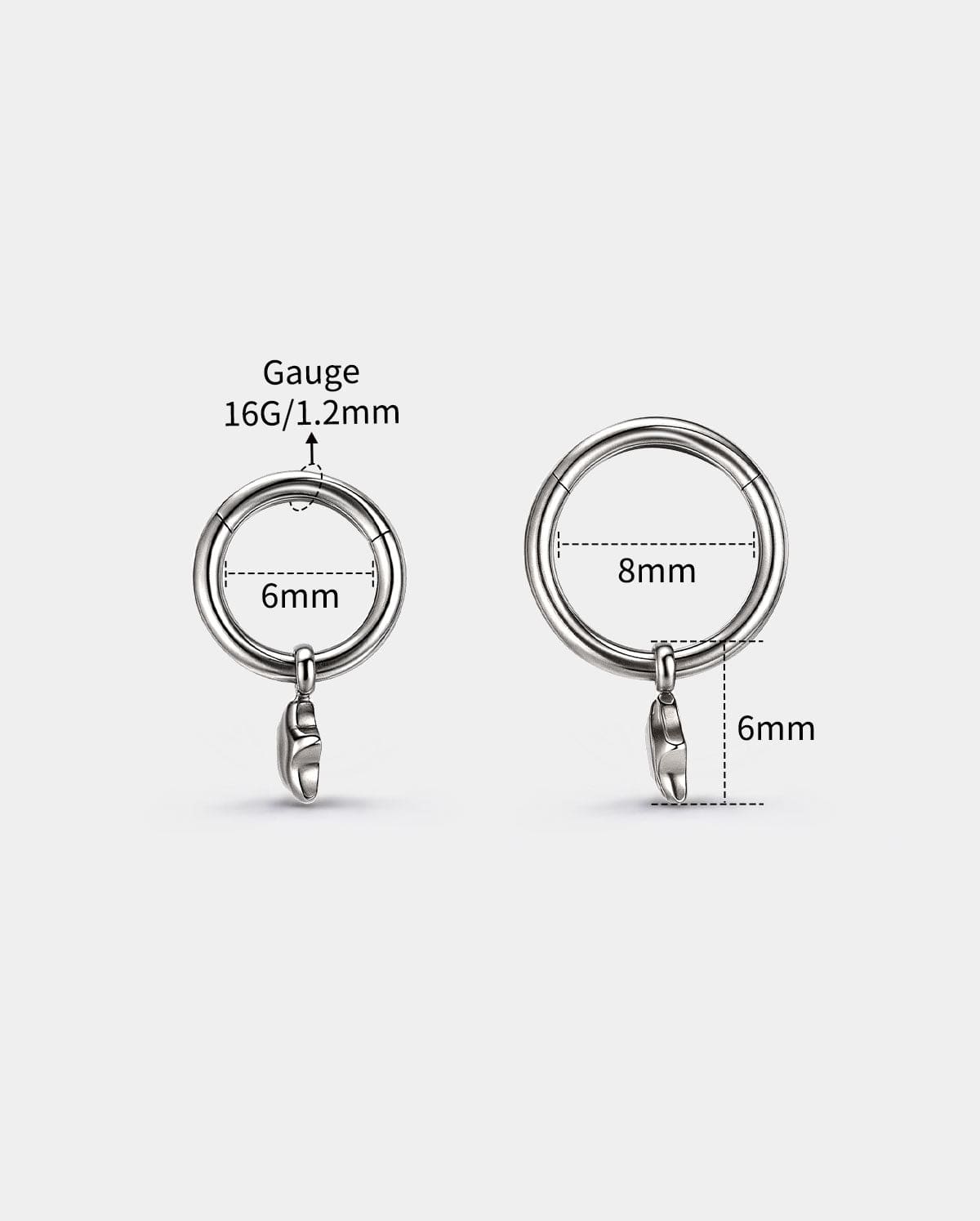 Star Dangle Titanium Helix Hoop