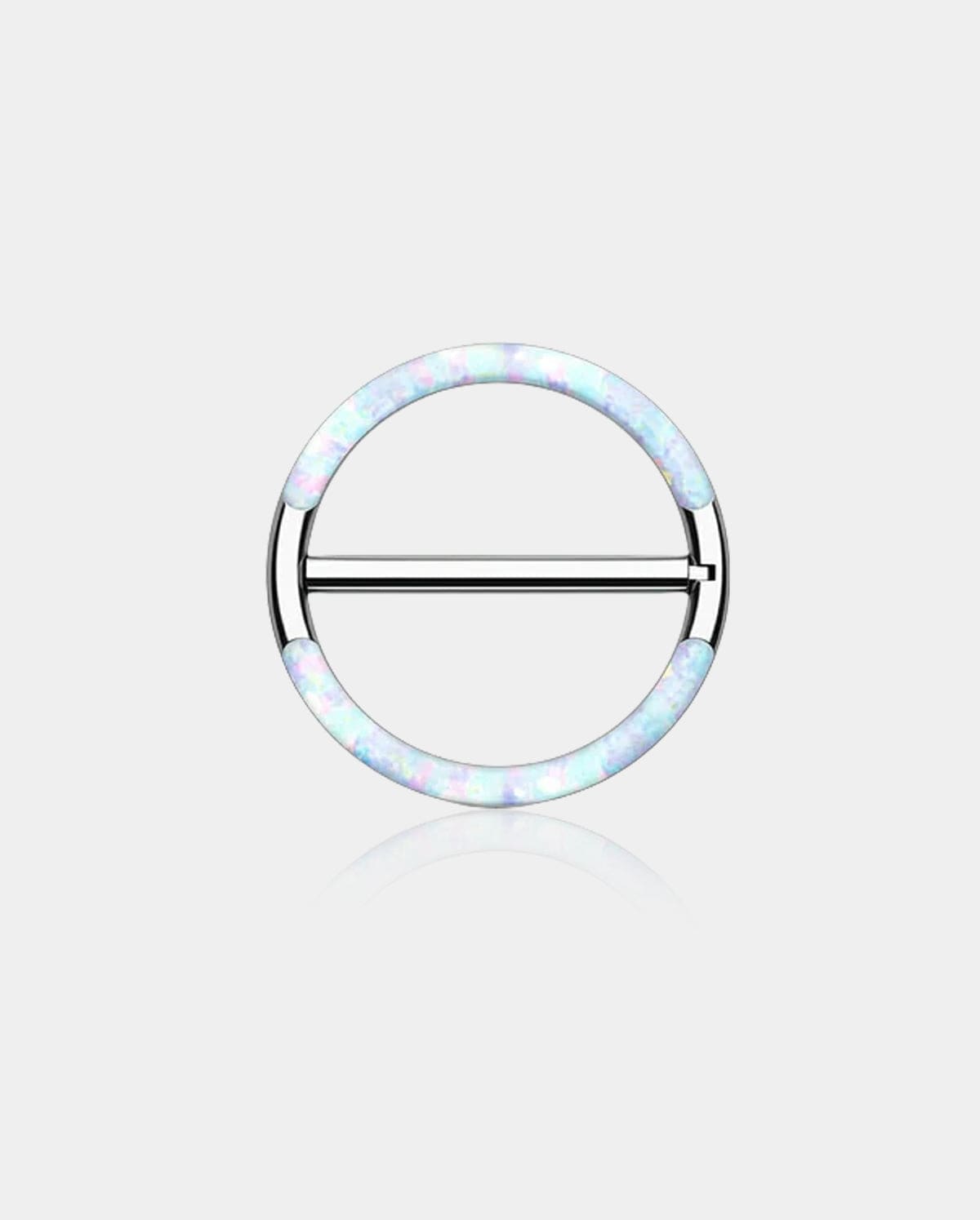 Synthetic Opal Titanium Clicker Nipple Shield Pair