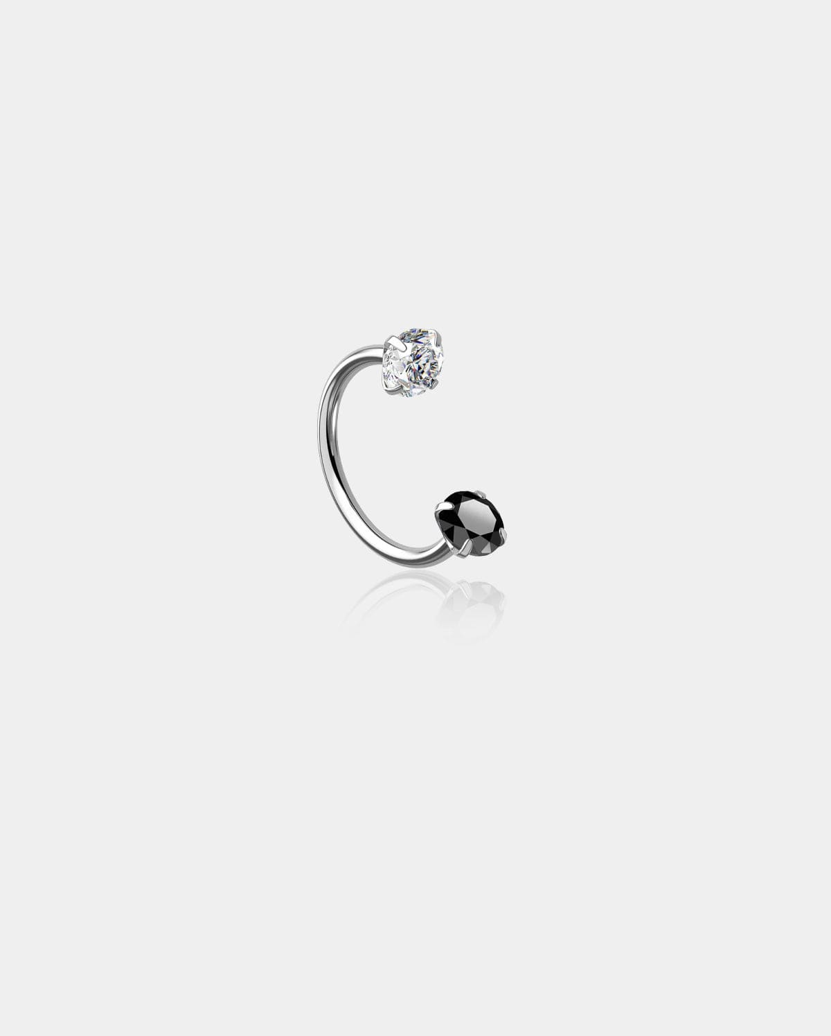Threadless CZ Horseshoe Nose Ring