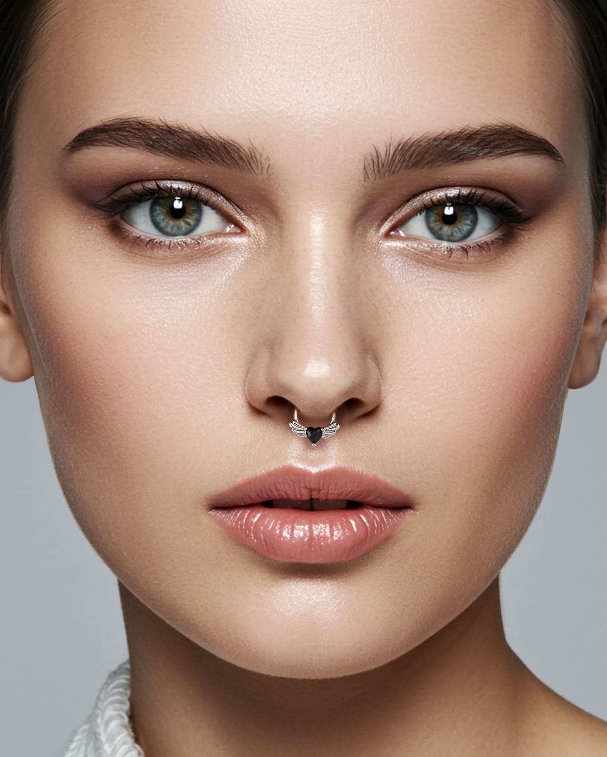 Winged Heart CZ Segment Septum Ring