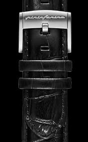 Genuine Italian Leather 22mm Dress Watch Strap - Black