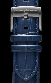 PININFARINA GENUINE ITALIAN LEATHER 22MM WATCH STRAP - Dressy Dark blue WITH STEEL BUCKLE