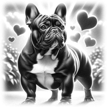 "Playful Pup Frenchie - Garden of Hearts" - ASScoozie Design on FrostBuddy Universal Buddy | A Sweet Sip