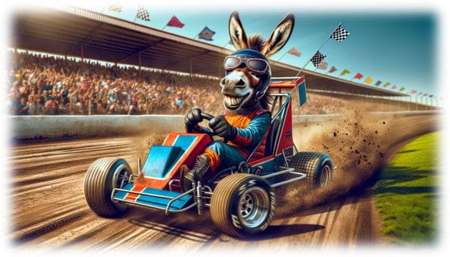 "Racer - Red & Blue Kart (Landscape)" - ASScoozie Design on FrostBuddy Universal Buddy | A Sweet Sip