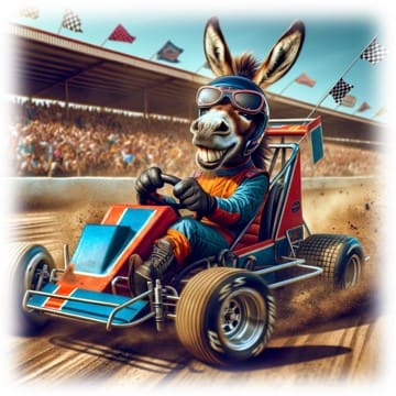 "Racer - Red & Blue Kart (Portrait)" - ASScoozie Design on FrostBuddy Universal Buddy | A Sweet Sip