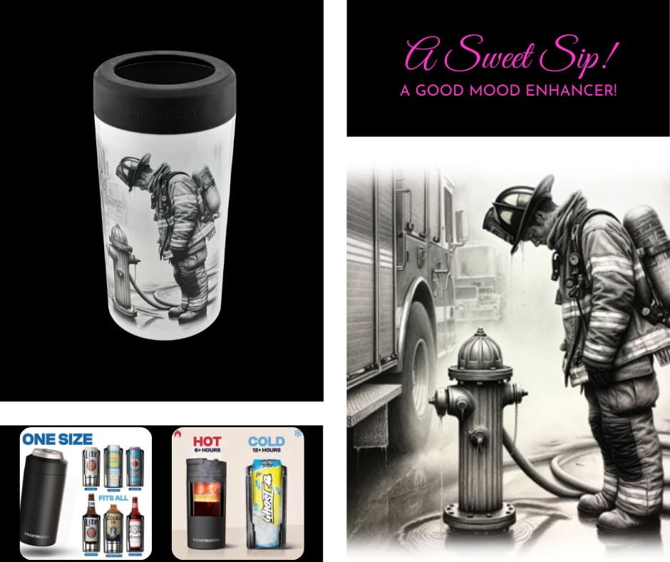 "Resolute Firefighter - After the Call" - ASScoozie Design on FrostBuddy Universal Buddy | A Sweet Sip