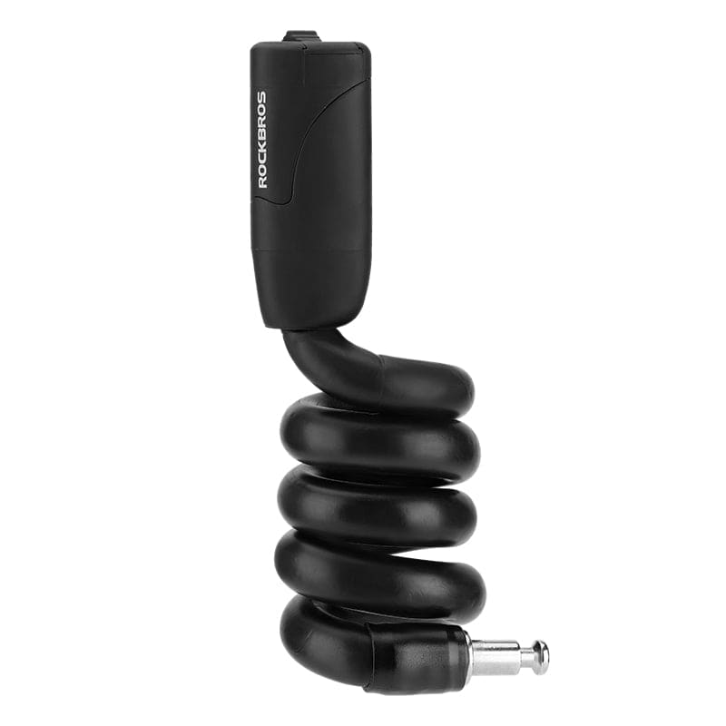 ROCKBROS Bicycle Memory Wire Spiral Steel Cable Lock - Twistable, Durable, Anti-Theft