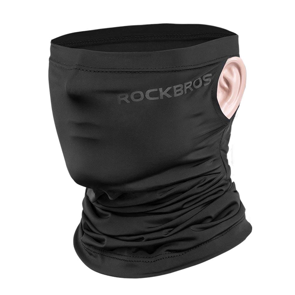 ROCKBROS Cooling Neck Gaiter Face Mask Fishing Scarf Face Cover for Men Women - BOCKBROS-Black
