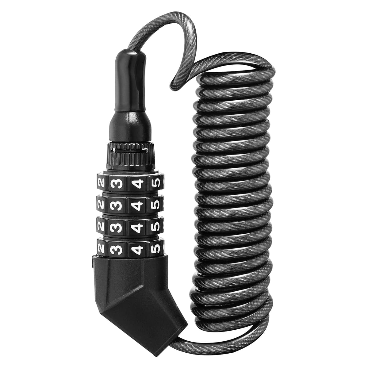 ROCKBROS Lightweight Helmet Lock, Resettable Combination Cable Lock for Bike & Luggage - Black