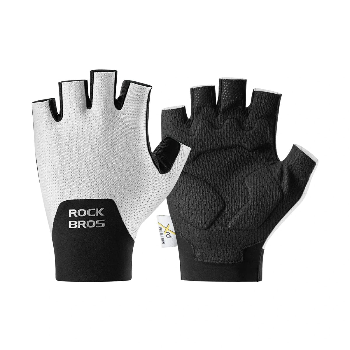 ROCKBROS S403 Minimalist Half Finger Cycling Gloves - white / S