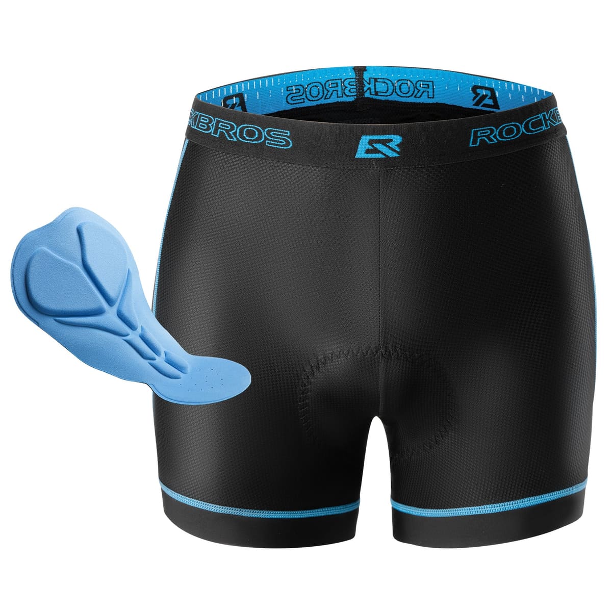 ROCKBROS Sports Men's Cycling Underwear Liner Shorts 3D Padded - Blue / XS