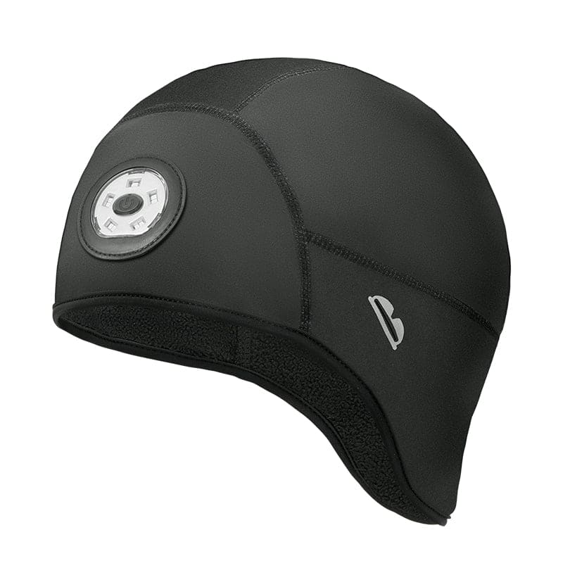 ROCKBROS Winter Bike Skull Cap Thermal Cycling Helmet Liner Headwear with Light