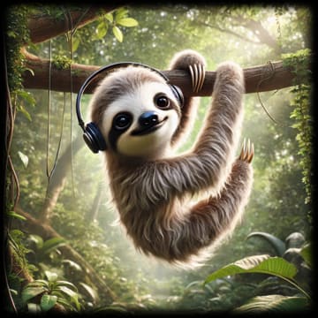 "Sloth Supreme - Chill Beats" - ASScoozie Design on FrostBuddy Universal Buddy | A Sweet Sip