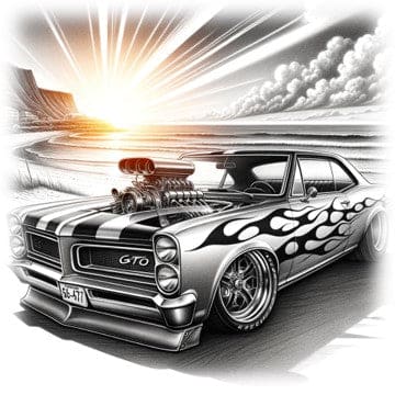 "Street Rod - GTO Sunrise" - ASScoozie Design on FrostBuddy Universal Buddy | A Sweet Sip