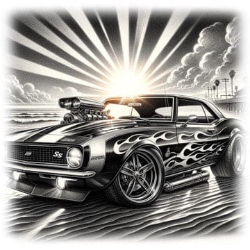 "Street Rod - Sand Dune Camaro" - ASScoozie Design on FrostBuddy Universal Buddy | A Sweet Sip