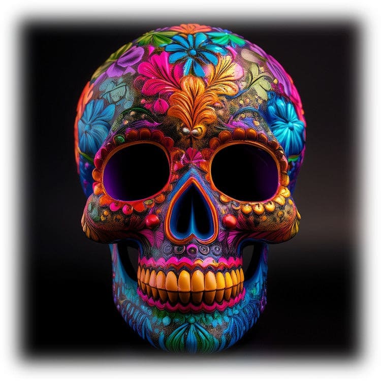 "Sugar Skull - Black Backdrop" - ASScoozie Design on FrostBuddy Universal Buddy | A Sweet Sip