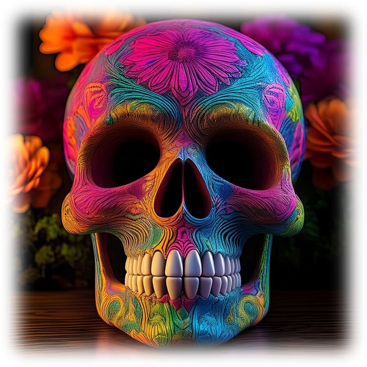 "Sugar Skull - Pink Daisy" - ASScoozie Design on FrostBuddy Universal Buddy | A Sweet Sip