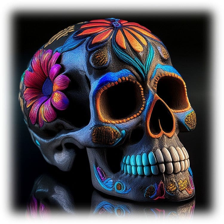 "Sugar Skull - Side Profile" - ASScoozie Design on FrostBuddy Universal Buddy | A Sweet Sip