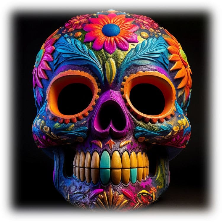 "Sugar Skull - Teal Smile" - ASScoozie Design on FrostBuddy Universal Buddy | A Sweet Sip