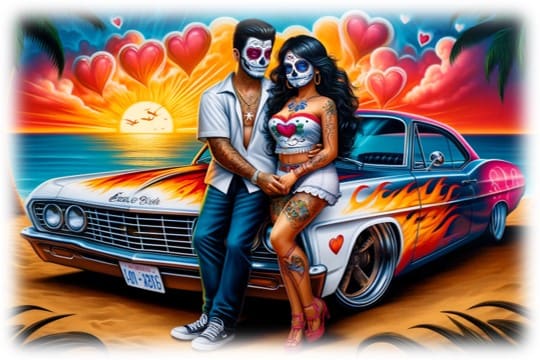 "Sunset Lovers - Heart Balloons (Landscape)" - ASScoozie Design on FrostBuddy Universal Buddy | A Sweet Sip