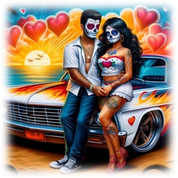 "Sunset Lovers - Heart Balloons (Portrait)" - ASScoozie Design on FrostBuddy Universal Buddy | A Sweet Sip