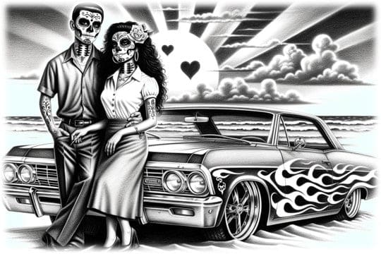 "Sunset Lovers - Heart Sketch" - ASScoozie Design on FrostBuddy Universal Buddy | A Sweet Sip