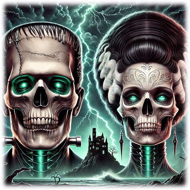 "The Frankensteins - Lightning Castle" - ASScoozie Design on FrostBuddy Universal Buddy | A Sweet Sip