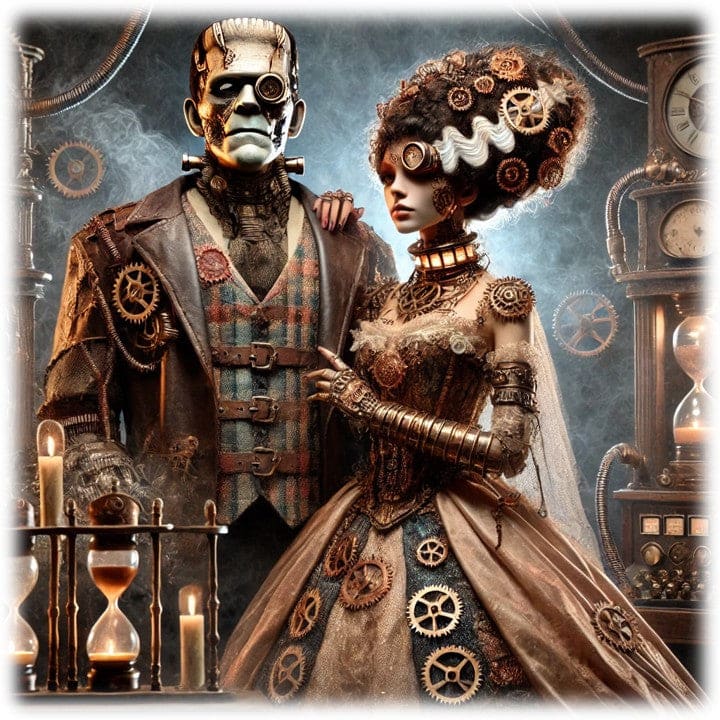 "The Frankensteins - Steampunk" - ASScoozie Design on FrostBuddy Universal Buddy | A Sweet Sip