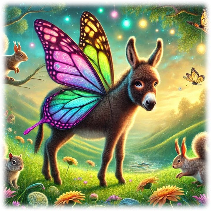 "The Imaginary Realm - Butterfly Donkey" - ASScoozie Design on FrostBuddy Universal Buddy | A Sweet Sip